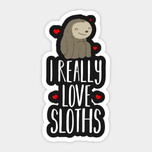 I Love Sloths Sticker